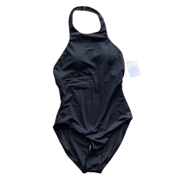 NWT Andie Swim The Luzon Eco One Piece Open Back Swimsuit Removable Cups S Black - Picture 2 of 15